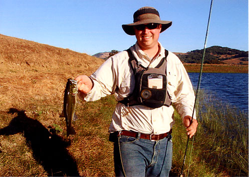 Justin B. and a surface caught bass