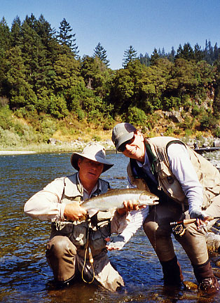 Lynn and Bruce and steelhead