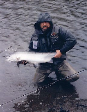 Carlo Bongio - estuary steelhead & raingear testing